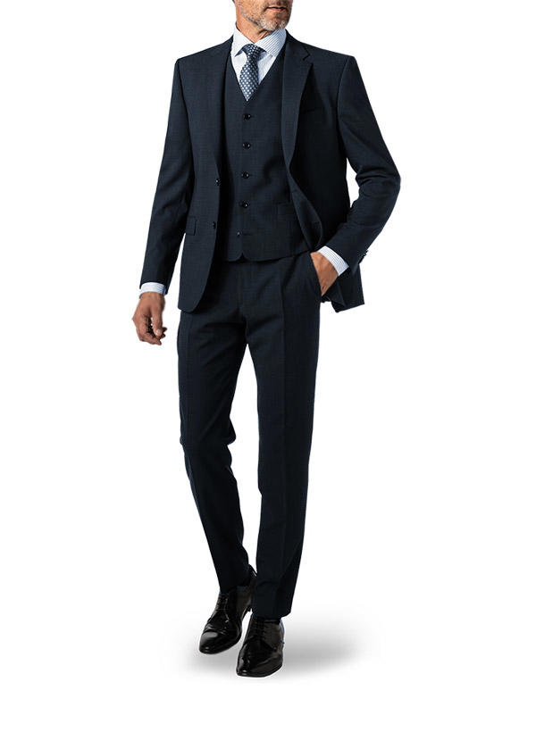 DIGEL, Anzug mit Weste, Modern Fit, Schurwolle, nachtblau