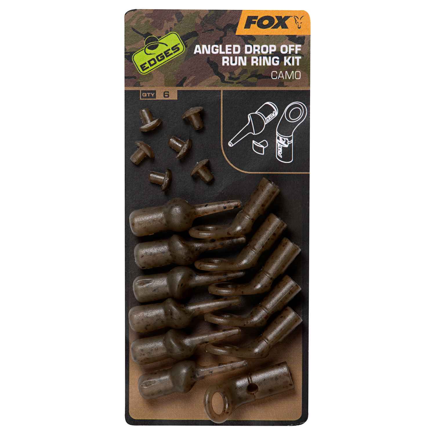 Fox Carp Camo Angled Drop Off Run Rig Kit