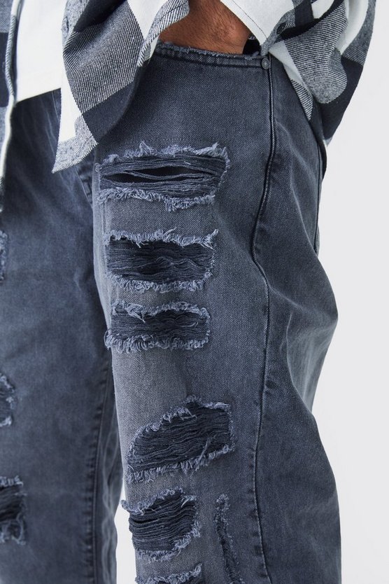 Tall lockere Jeans mit extremen Rissen