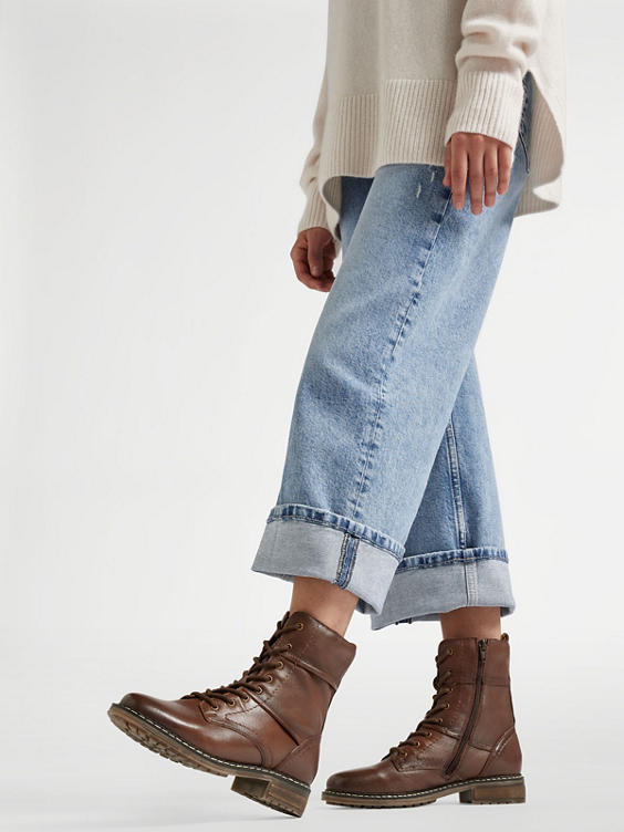 5th Avenue Leder Schnürstiefelette