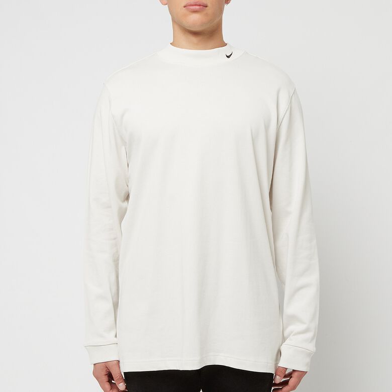NIKE Life Long Sleeve Mock Neck Shirt phantom/black