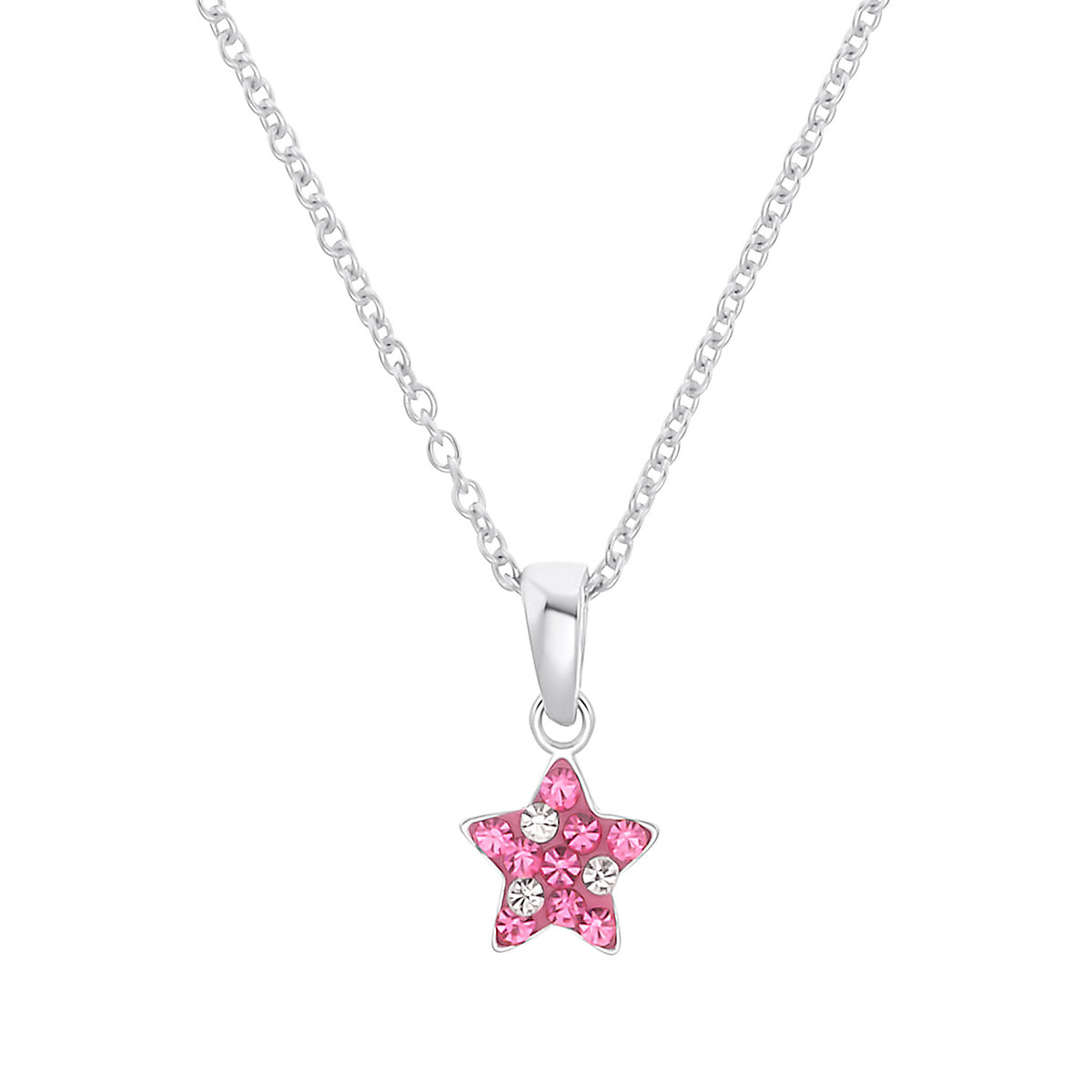Kette mit Anhänger für Mädchen, 925 Sterling Silber, Preciosa | Stern Halsketten für Mädchen