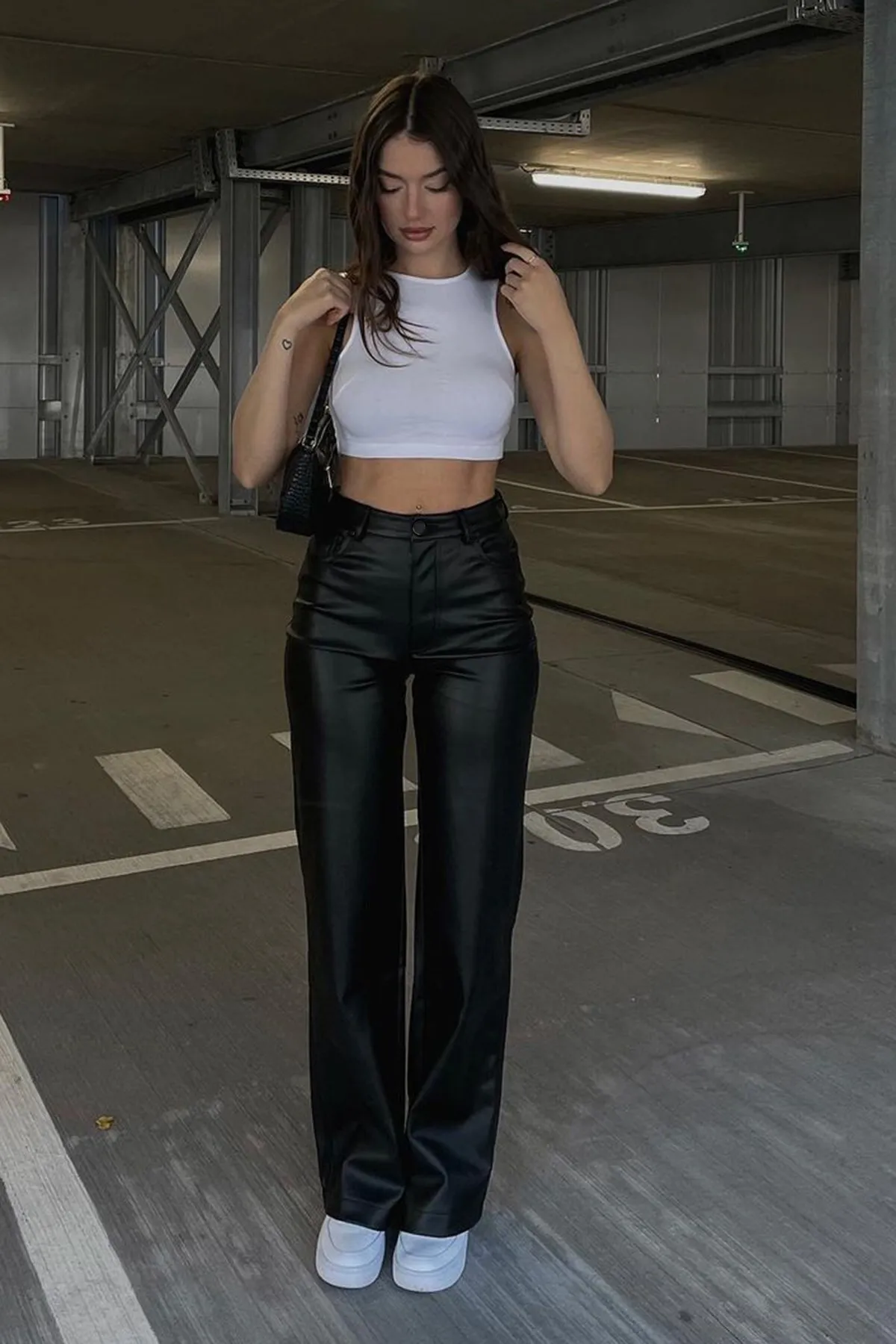 Madmext  Mad Girls Schwarze Lederhose Mg1316