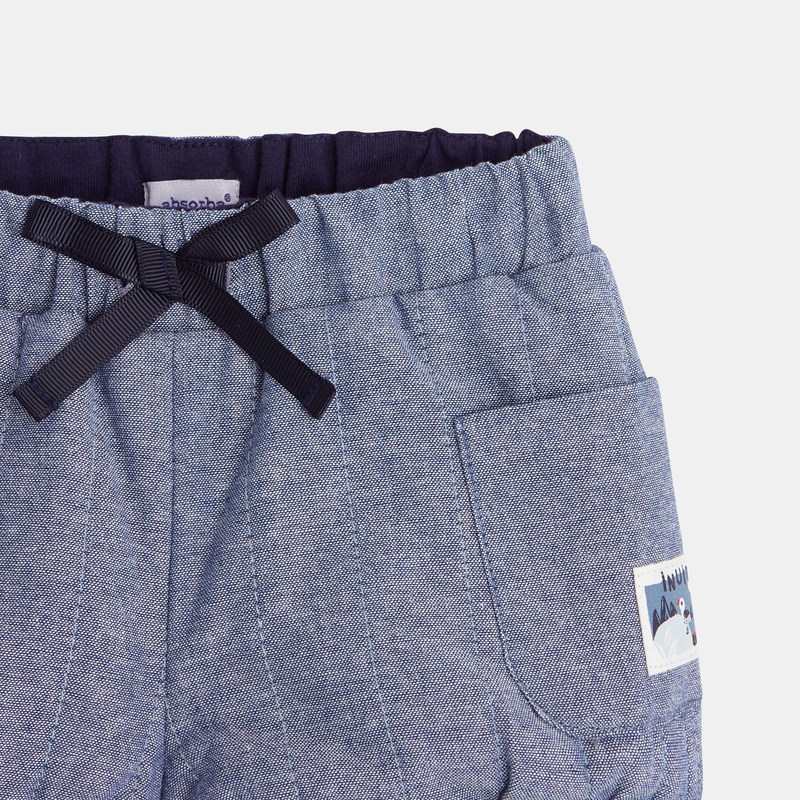 Short en chambray matelassé bébé fille