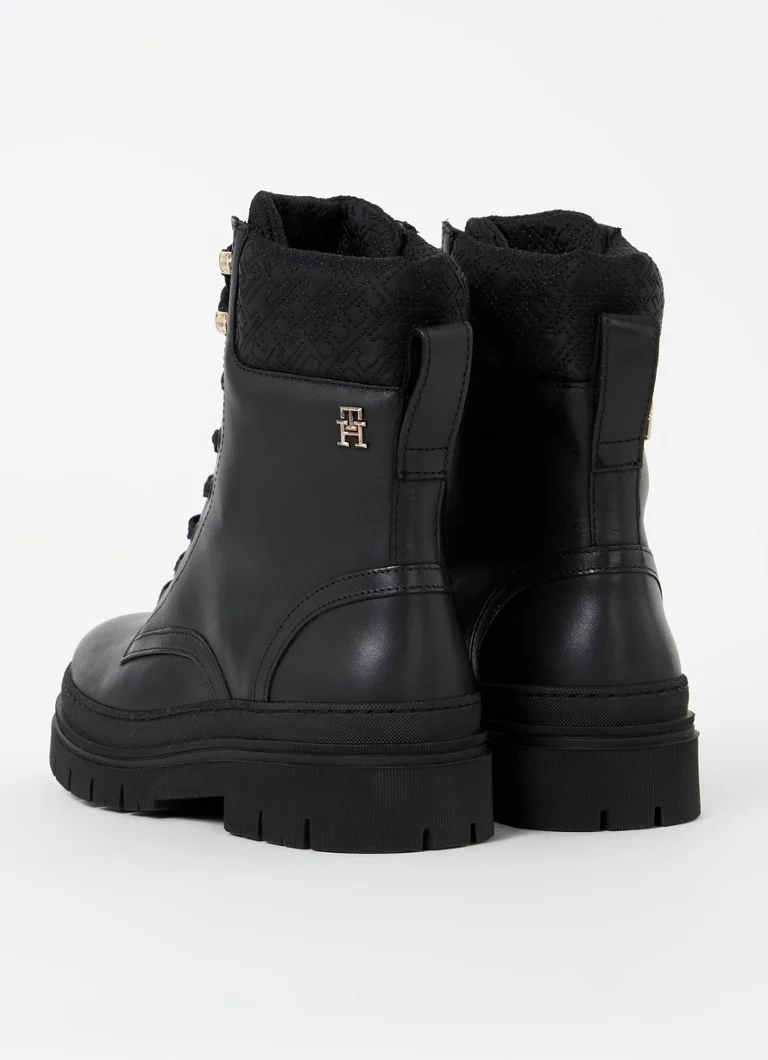 Ghete din piele cu șireturi Tommy Hilfiger