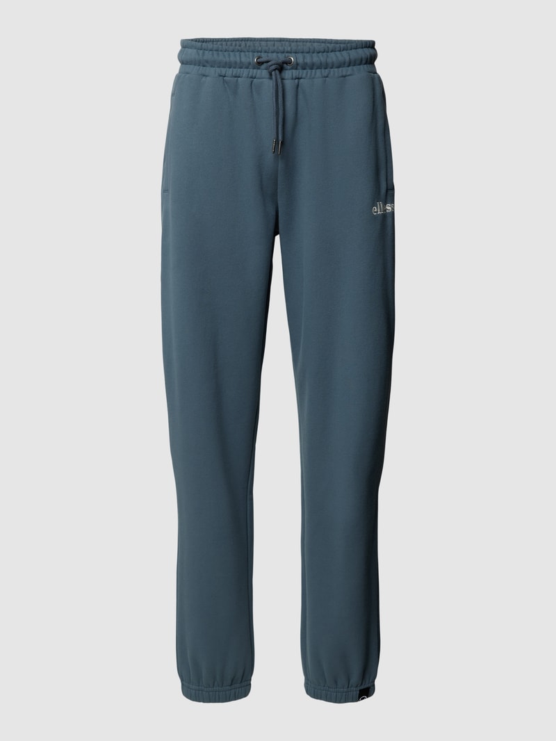 Sweatpants mit elastischem Bund in rauchblau