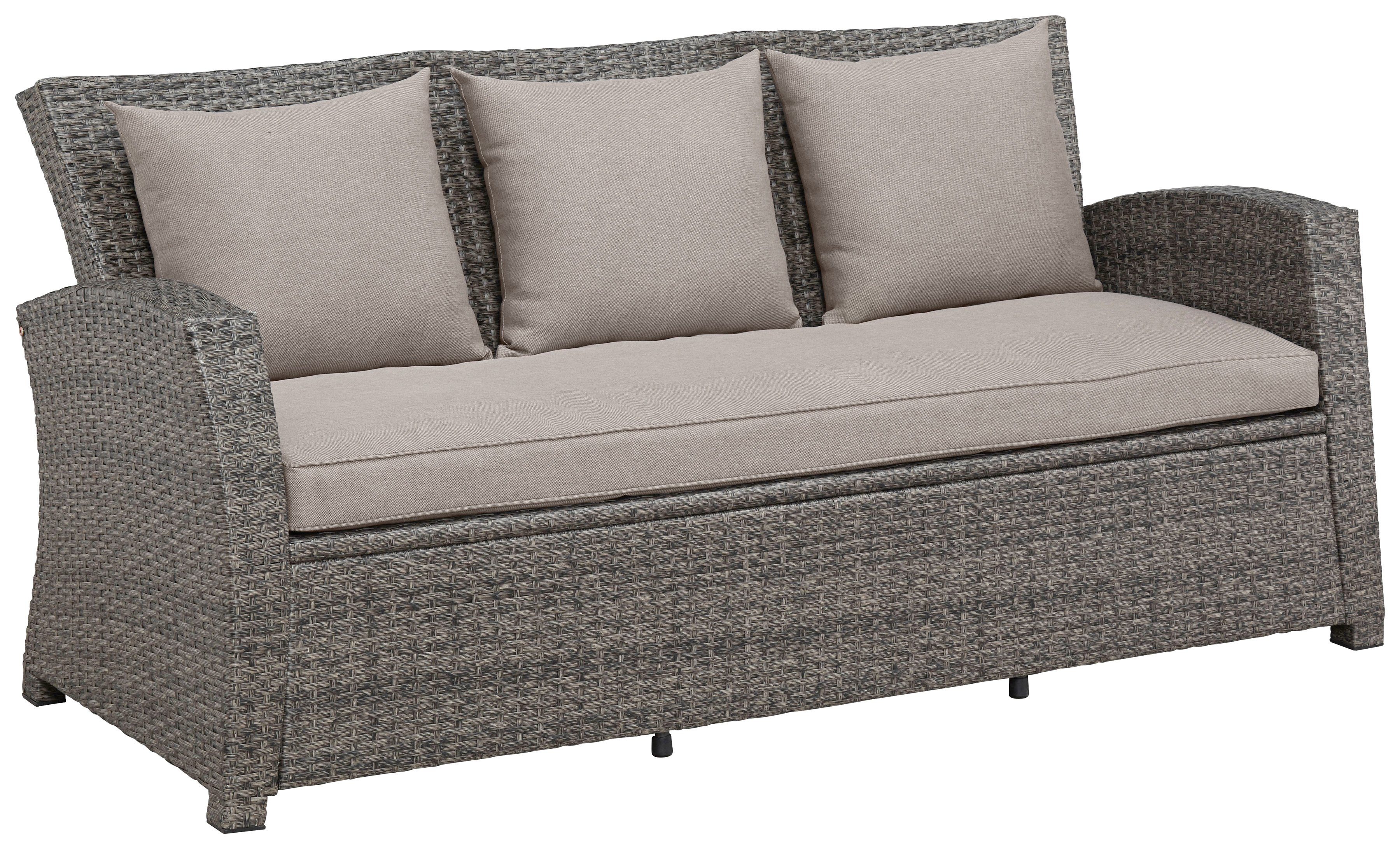 KONIFERA Gartenlounge-Set Siros, (12-tlg), 3-er Sofa, 2 Sessel, Tisch 135x82 cm, Polyrattan