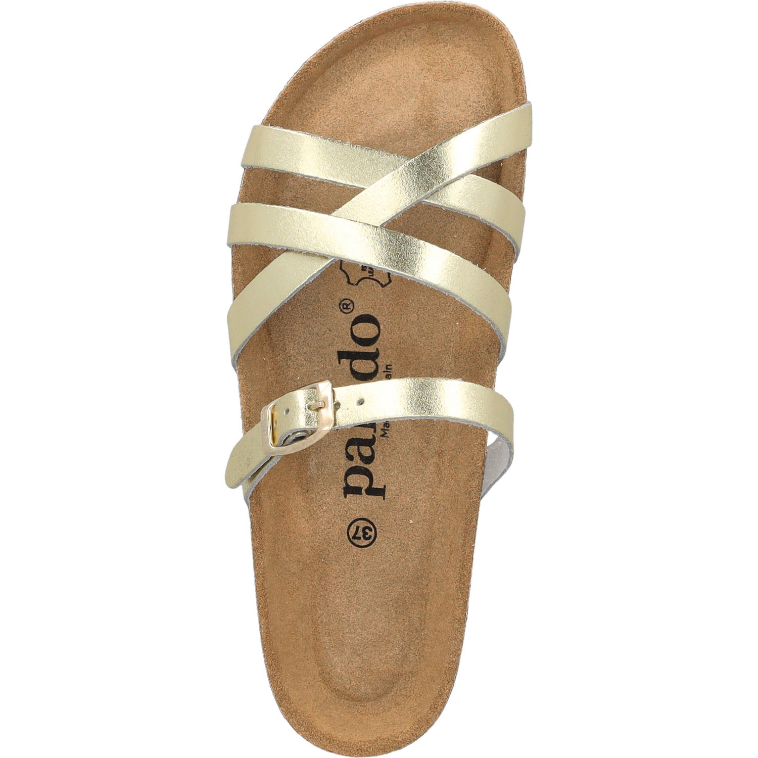 Palado Cruisi Premium Leather, Pantoletten, Damen, Gold Metallic