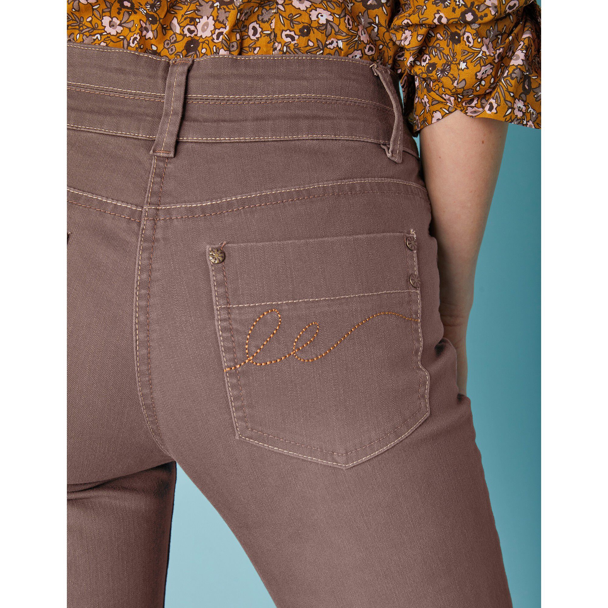 Jean 7/8ème fuselé couleur stretch