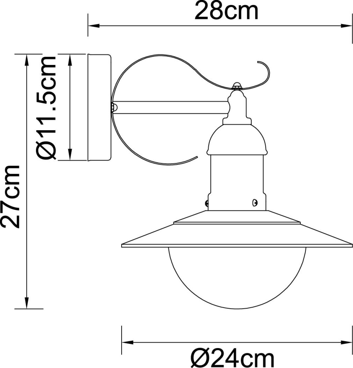 Globo Lighting - LINDA - Außenleuchte Metall schwarz, 1x E27