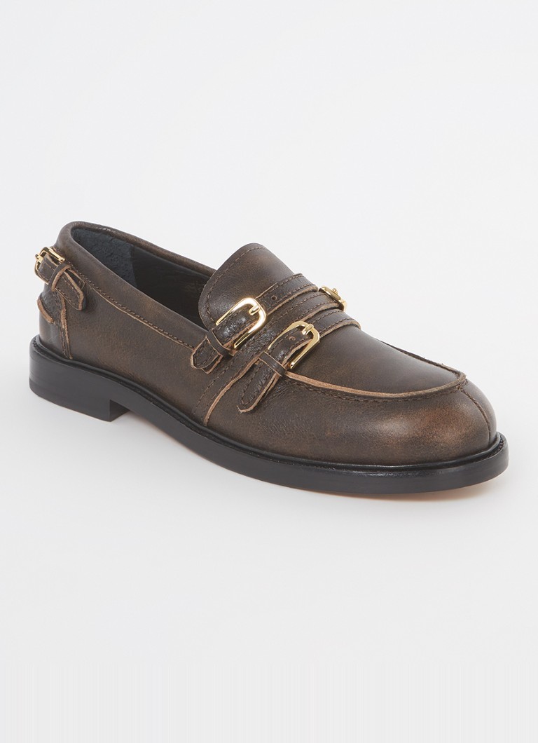 Mocassins de couro Sandro com fivela
