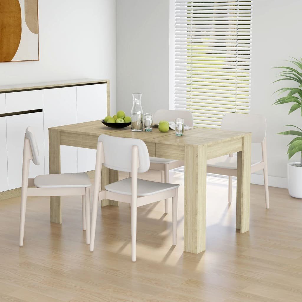 vidaXL Esstisch Esstisch Sonoma-Eiche 140x74,5x76 cm Holzwerkstoff (1-St)