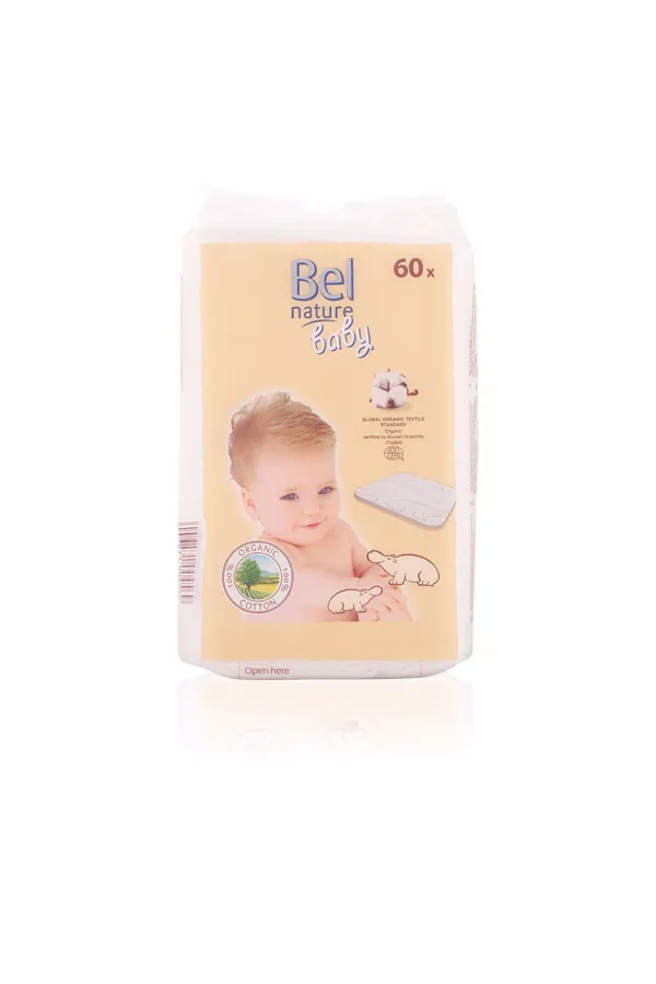 BEL  Nature Ecocert Maxi Discos Bebé Algodón 100% Orgánico Bel 60 pz