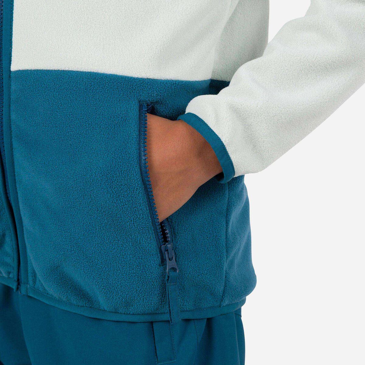 Junior-Fleecejacke mit durchgehendem Reißverschluss Strawpile
