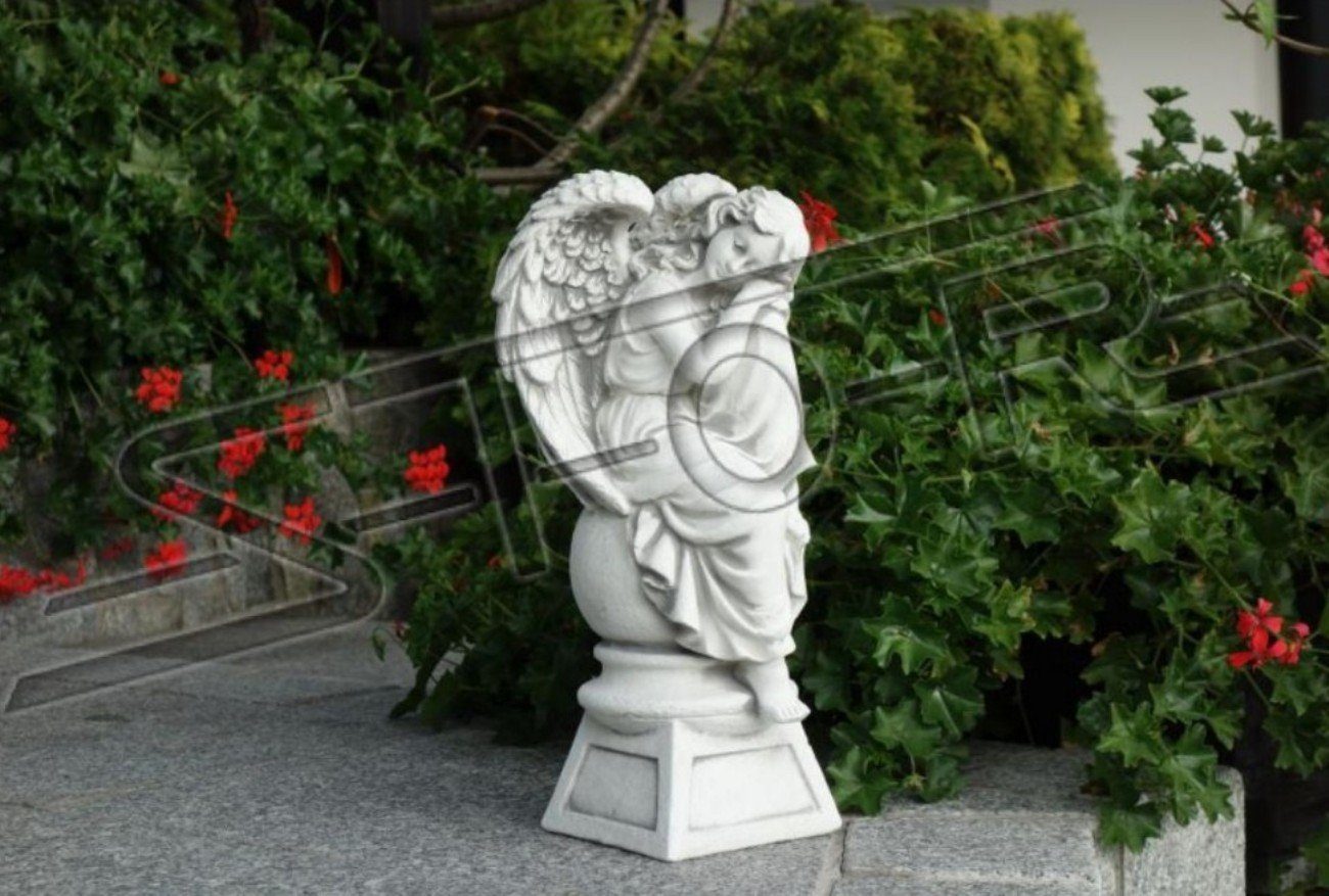 JVmoebel Engelfigur Grabschmuck Grab Stein Engel Skulptur Gott Heilig 42cm S101213 (1 St., 1x nur Engelfigur), Made in Europa
