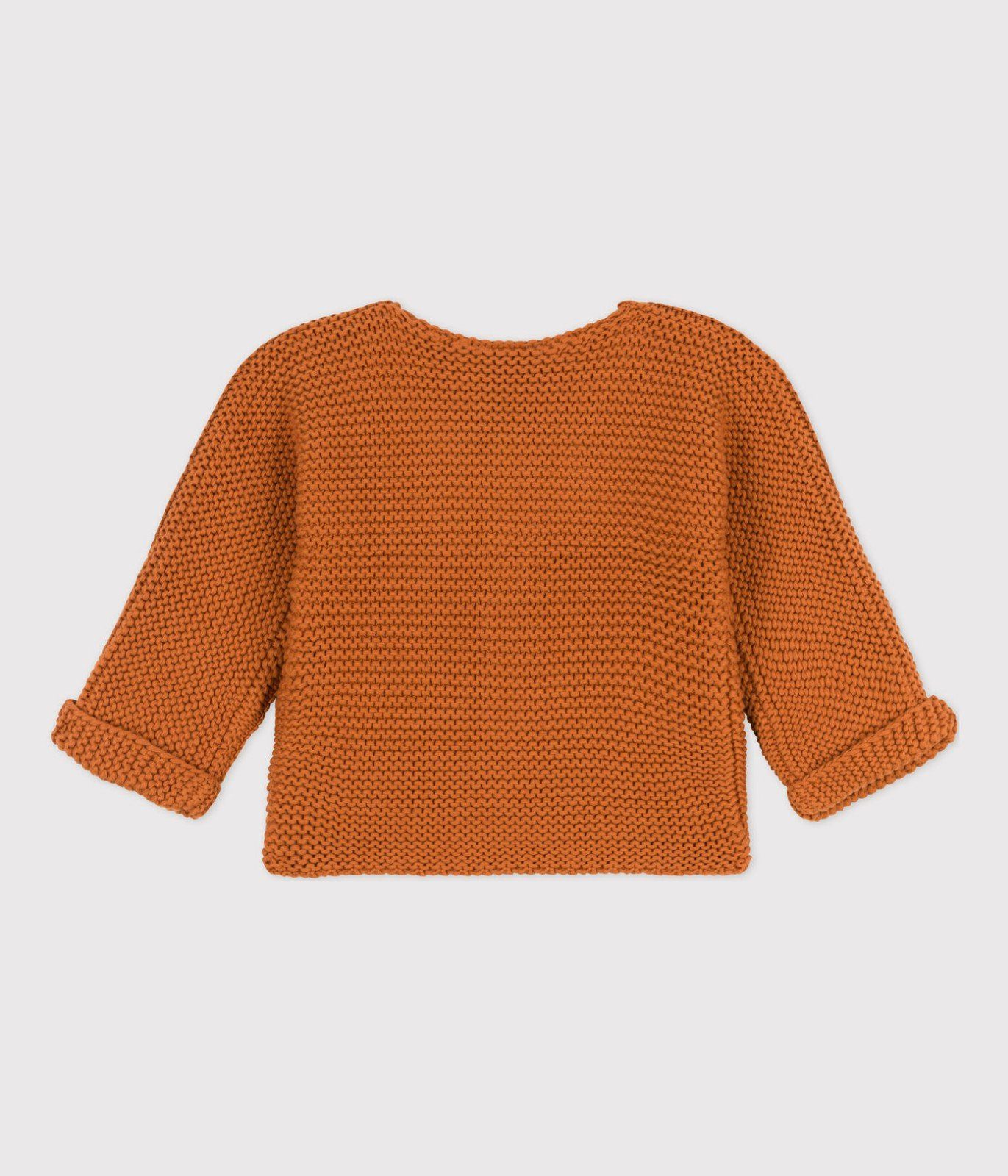Petit Bateau Strickjacke Petit Bateau Baby Strickjacke cardigan braun Krausstrick