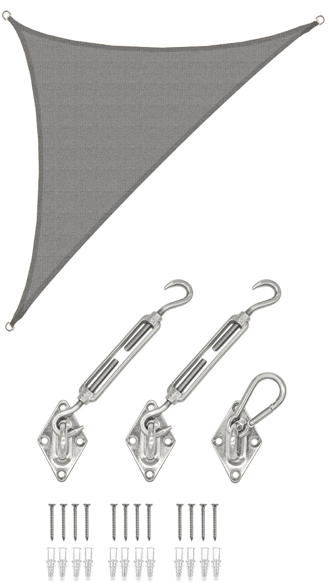 AMANKA 3,6 x 3,6 x 5,1 atmungsaktives UV Sonnensegel