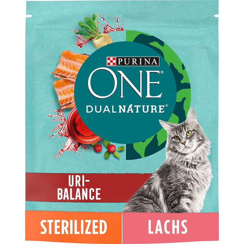 PURINA ONE Dual Nature Sterilized mit Lachs & Preiselbeeren | bitiba