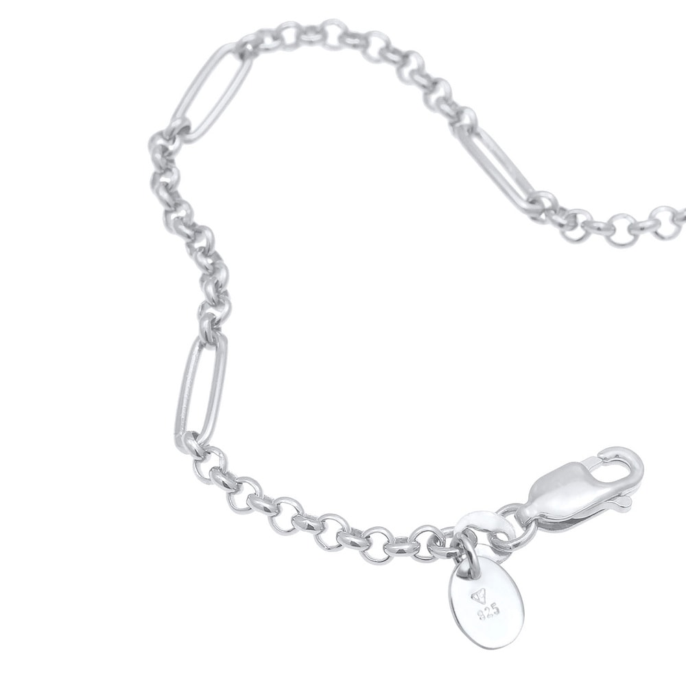 Elli PREMIUM Elli PREMIUM Bracelet Figaro Glieder Style Erbskette 925 Silber Bracelet