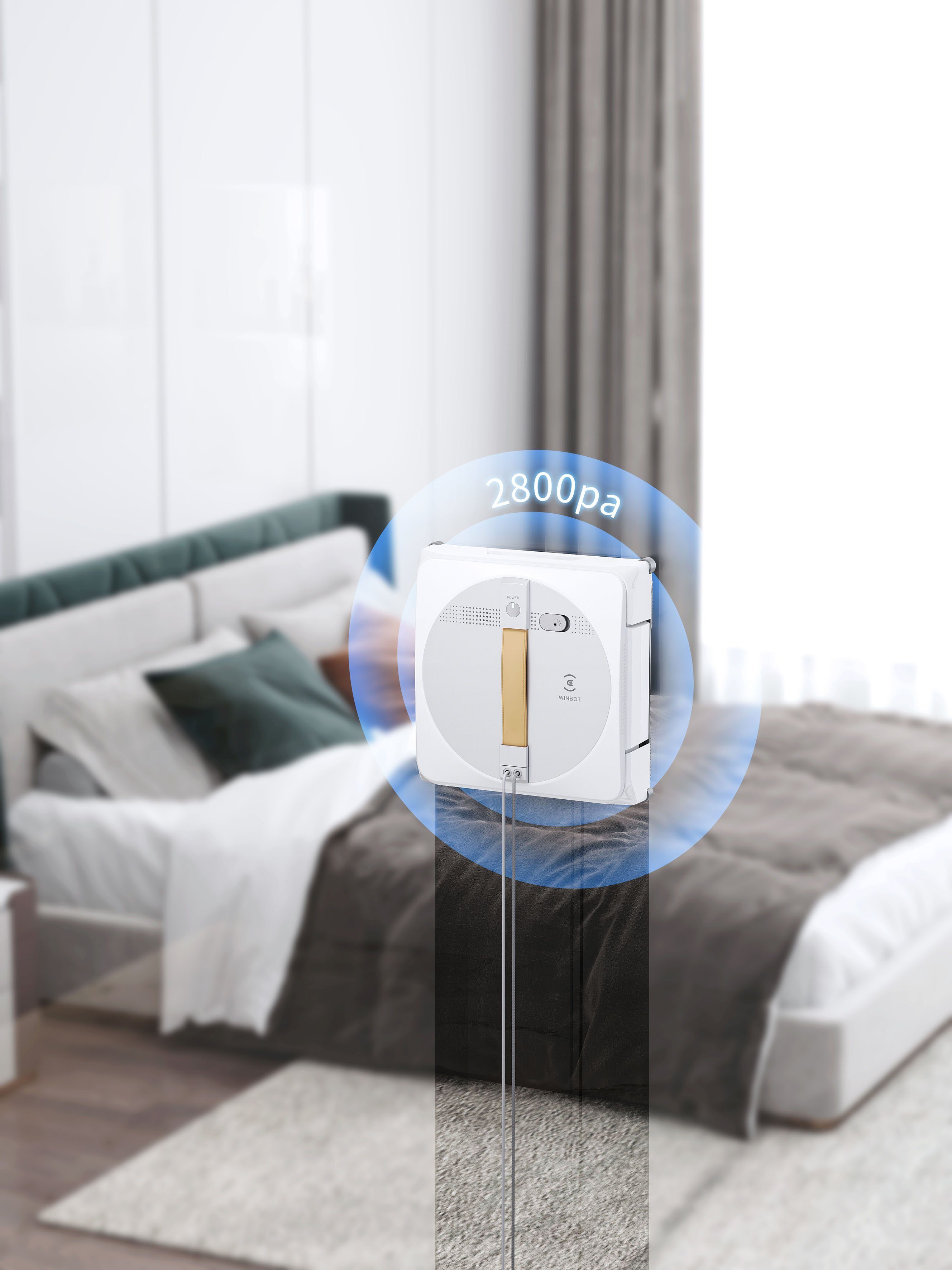 ECOVACS Fensterputzroboter WINBOT W1 PRO, mit 60ml Wassertank und Sprühfunktion, Außen- und Innenfenster