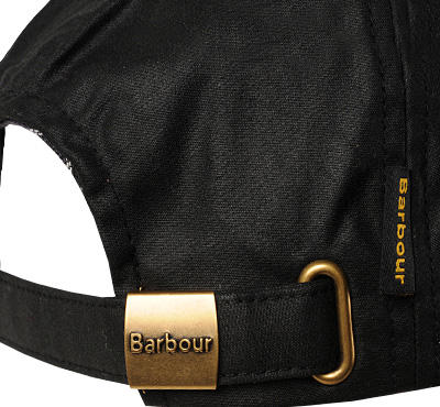 Barbour, Cap, Baumwolle gewachst, schwarz