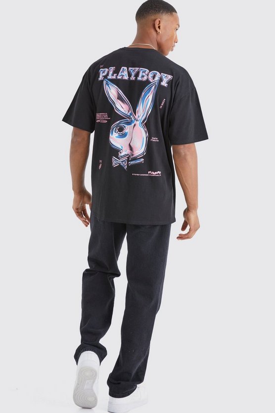Oversize T-Shirt mit lizenziertem Playboy-Print