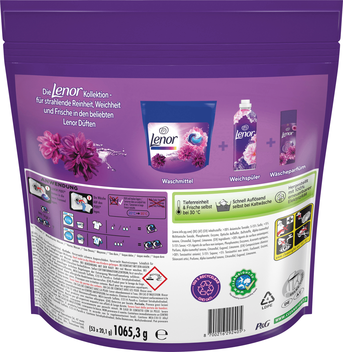 Colorwaschmittel Pods Amethyst Blütentraum, 53 Wl
