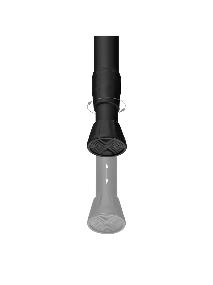 relaxdays Teleskopstange in Schwarz - (L)120–220 cm günstig kaufen onesize