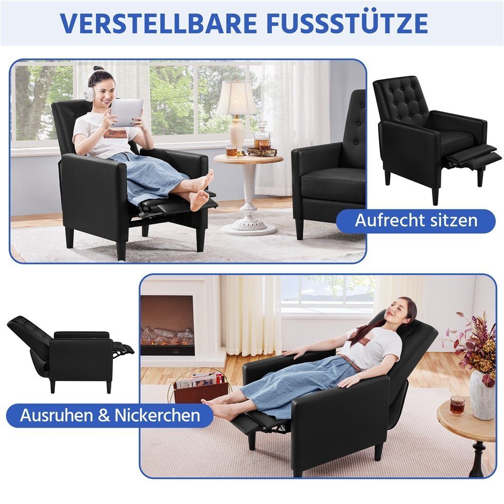 Yaheetech Relaxsessel, Fernsehsessel TV Sessel, Verstellbar Ruhesessel