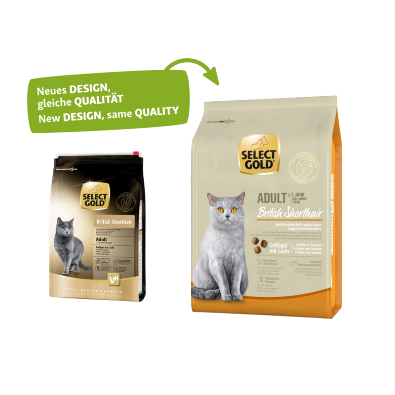 SELECT GOLD Trockenfutter SELECT GOLD British Shorthair Adult Geflügel & Lachs 2,5 kg