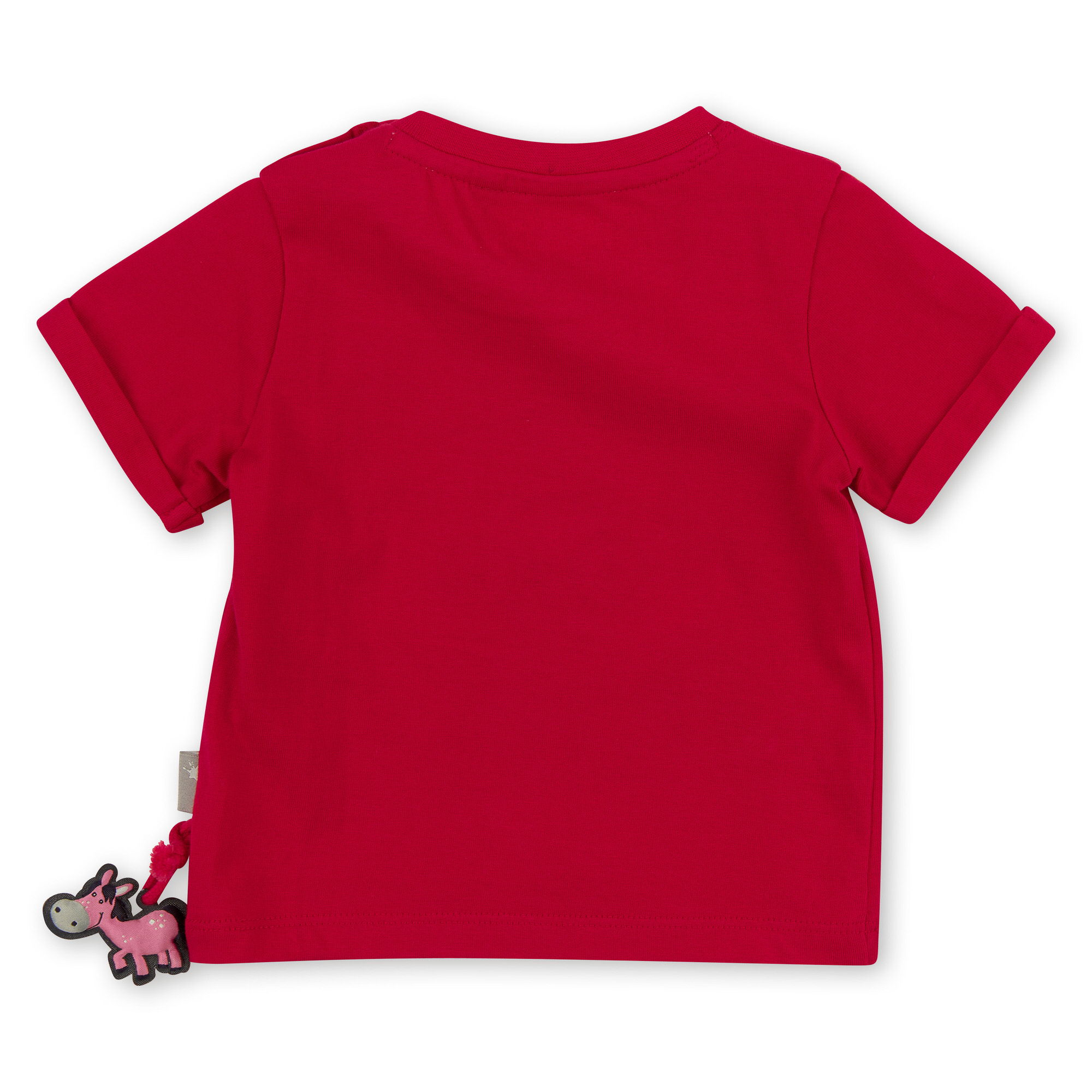 Rotes Baby T-Shirt mit Märchenkutsche Motiv