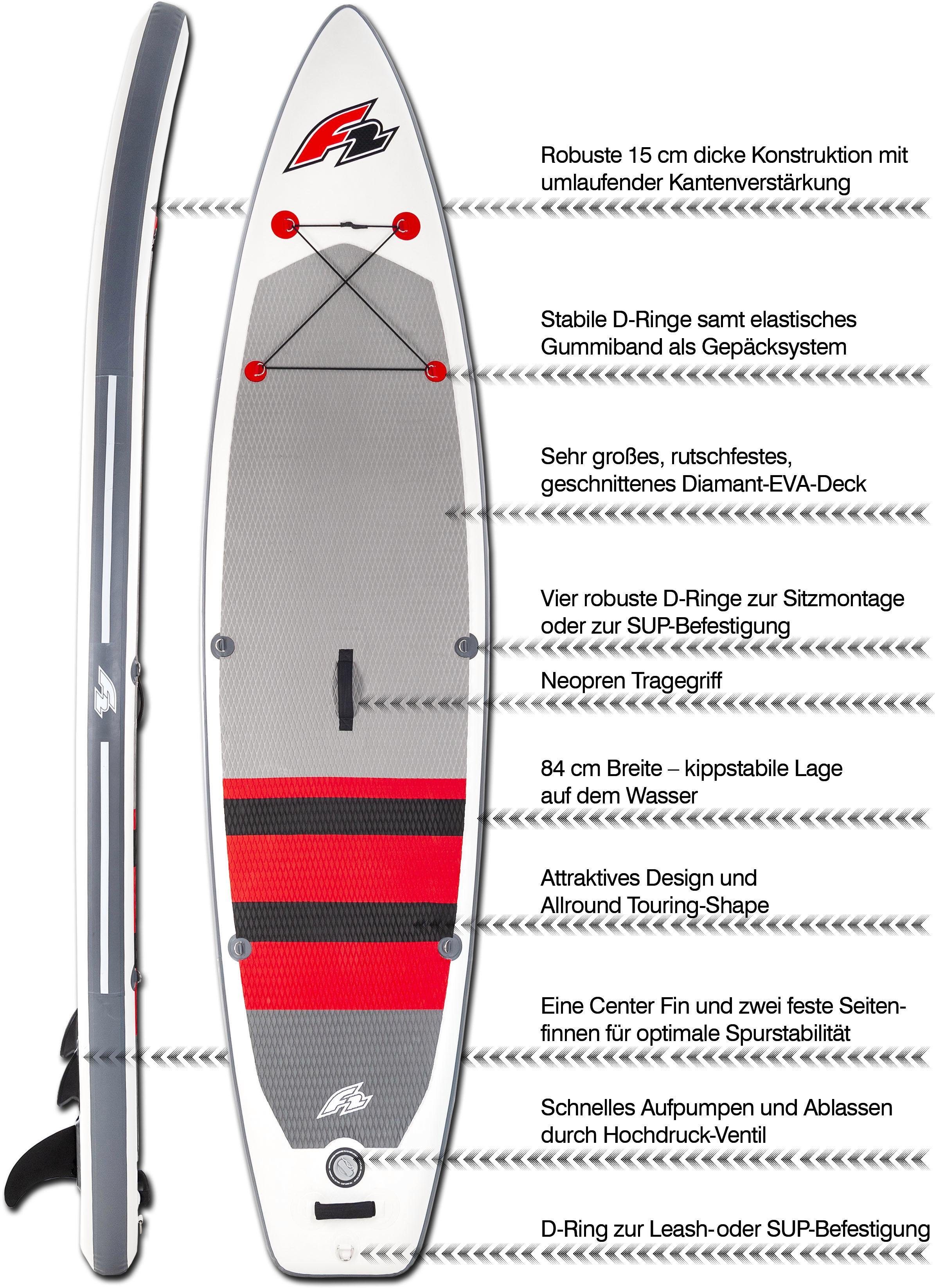F2 Inflatable SUP-Board Union 11,5, (Set, 5 tlg), Stand Up Paddling