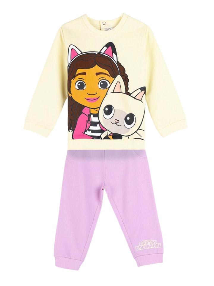 Gabby's Dollhouse 2tlg. Outfit Sweatshirt & Hose Gabby´s Dollhouse in Weiß-Rosa günstig kaufen 92
