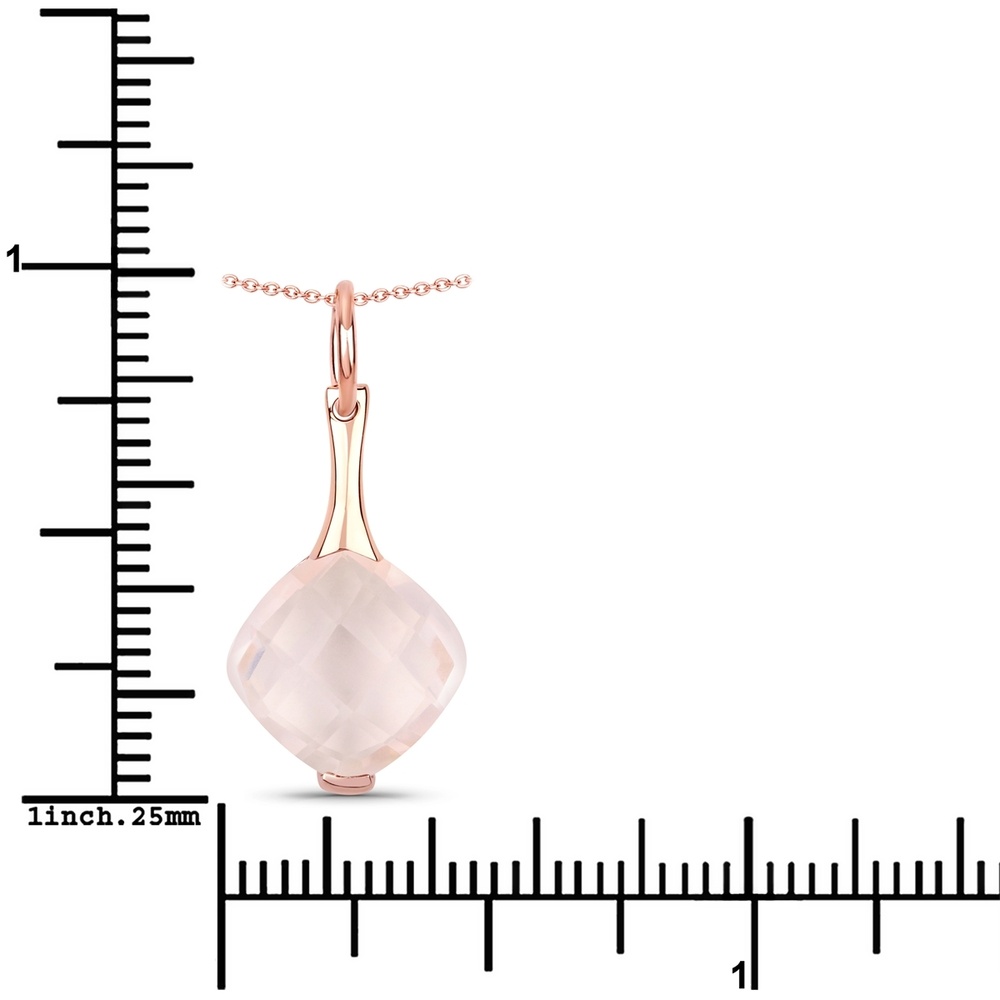 Rafaela Donata Chaîne Argent sterling Quartz rose en Or rose Bijoux