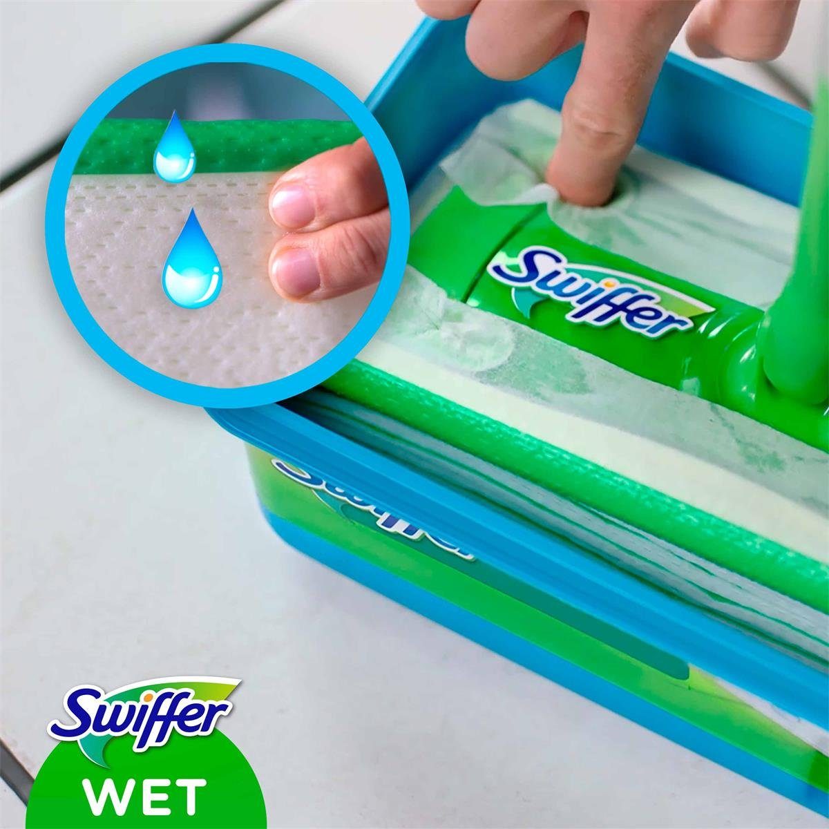 Swiffer Swiffer WET+ Anti-Bakt. feuchte Bodentücher 10 Stück mit Zitronenduft Fussbodenreiniger