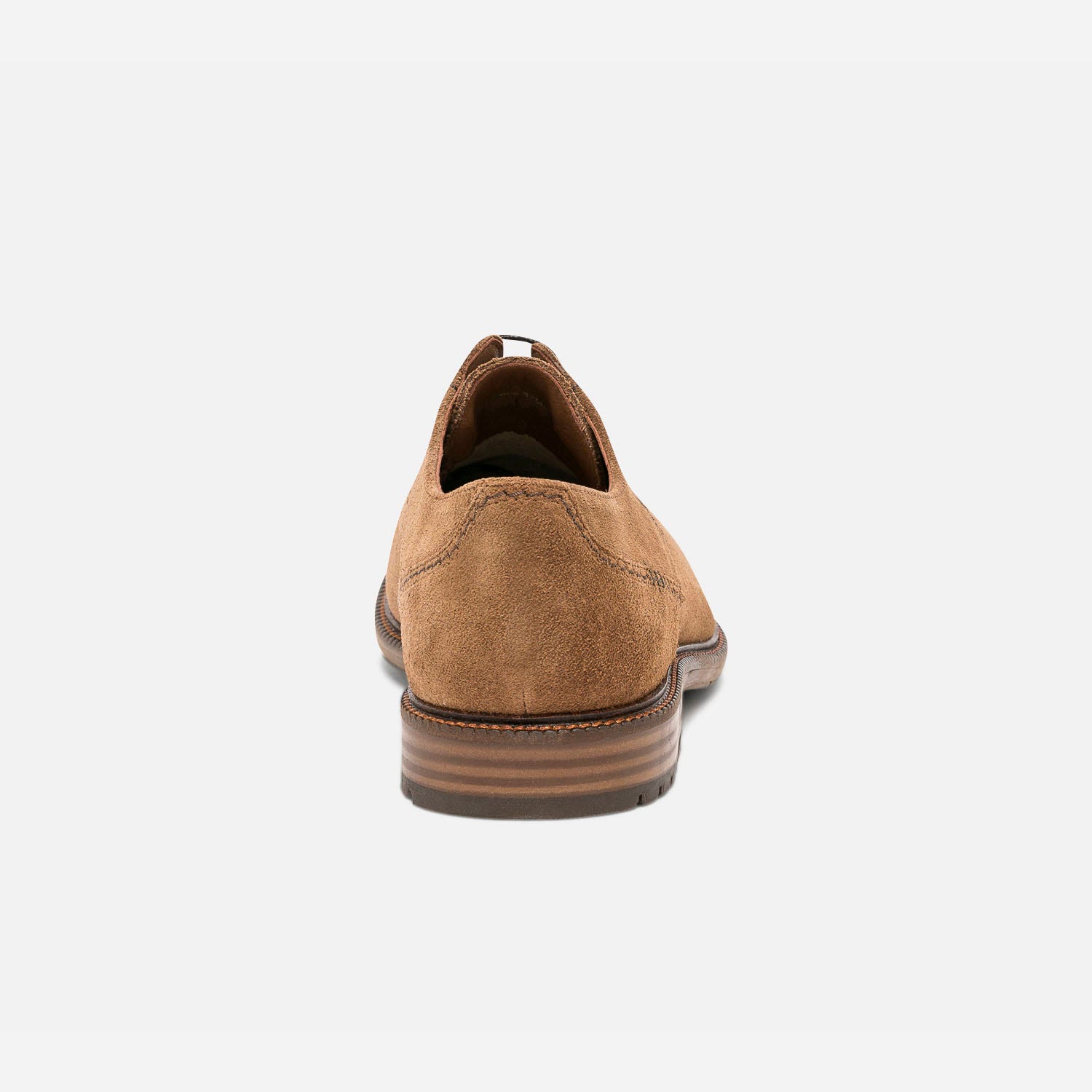 Derby camel en cuir velours éco-conçu
