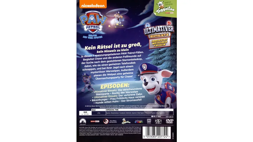 Paw Patrol: Die Fellfreunde lösen ein Rätsel