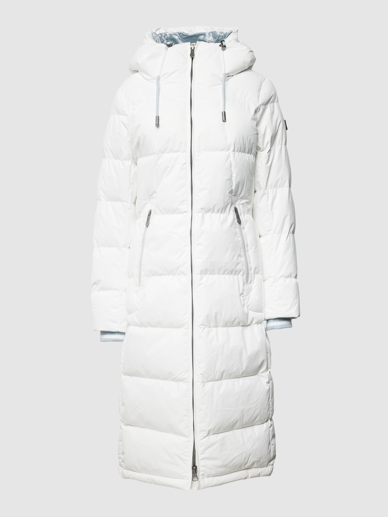 Steppmantel mit Kapuze Modell 'RAFFLE LONG DAY' in offwhite