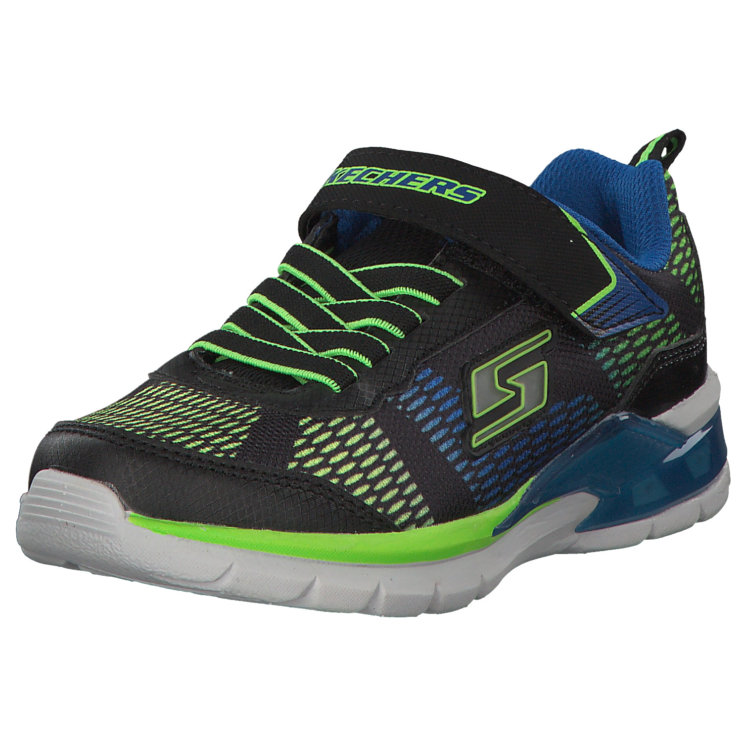 Skechers 90553, Sneakers Low, Kinder, Blau (Blau/Grün)