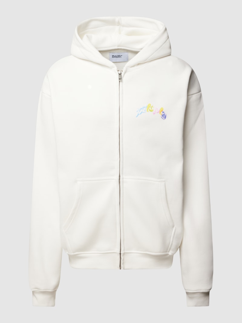 Oversized Sweatjacke mit Eingrifftaschen in offwhite