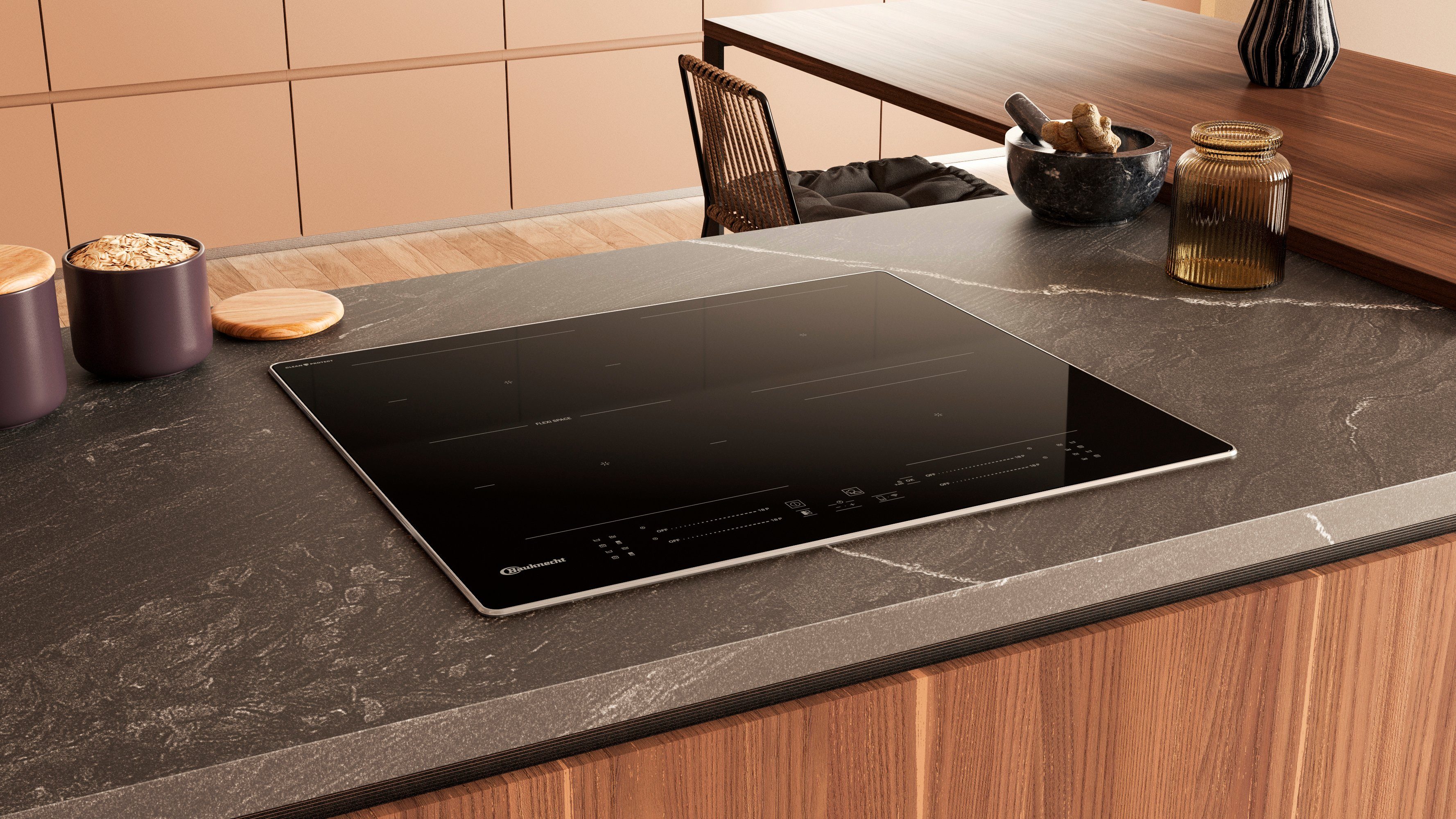 BAUKNECHT Induktions-Kochfeld BS 5860F CPAL, CleanProtect – mühelose Reinigung nur mit Wasser