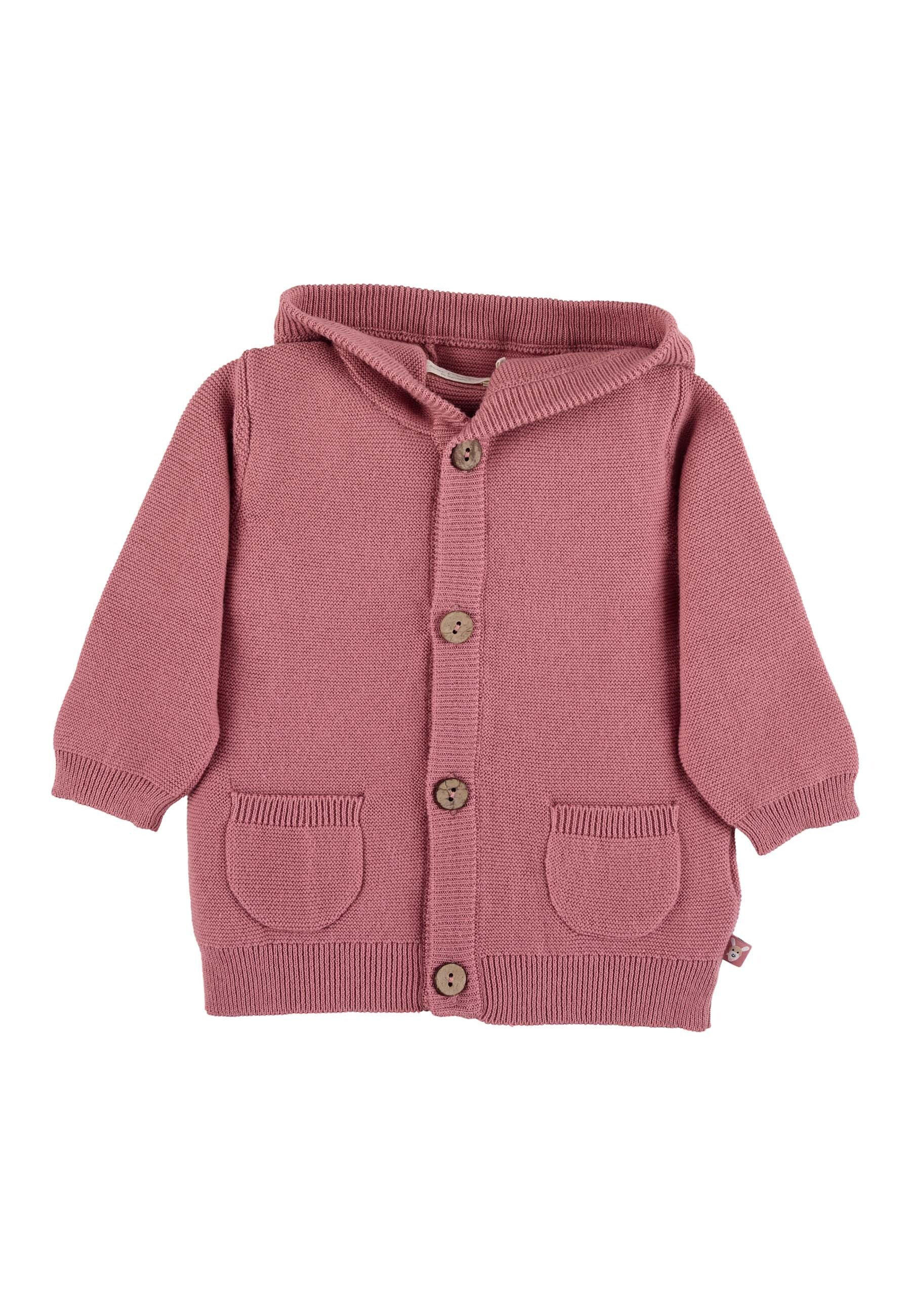 GOTS Baby-Strickjacke Esel Emmi Girl mit 3D Ohren