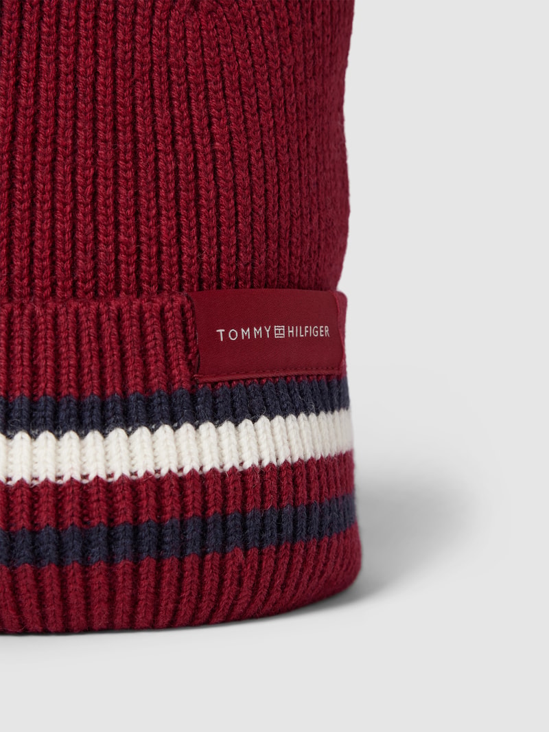 Beanie aus reinem Kaschmir in rot