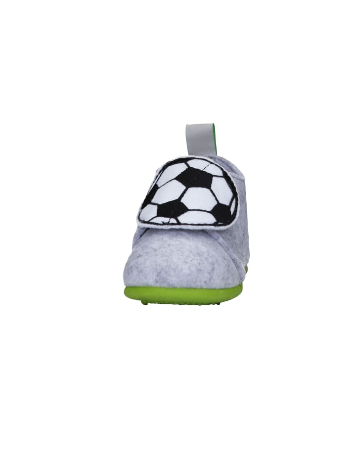 Playshoes Filz-Hausschuh Fußball in Grau günstig kaufen 21