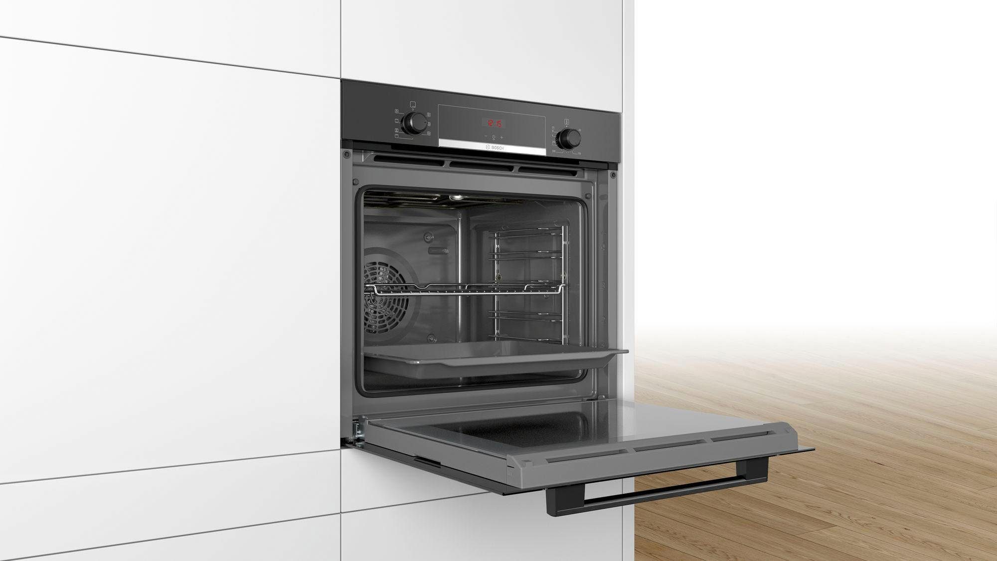 BOSCH Einbaubackofen 4 HBA533BB1, mit Teleskopauszug nachrüstbar, ecoClean Direct