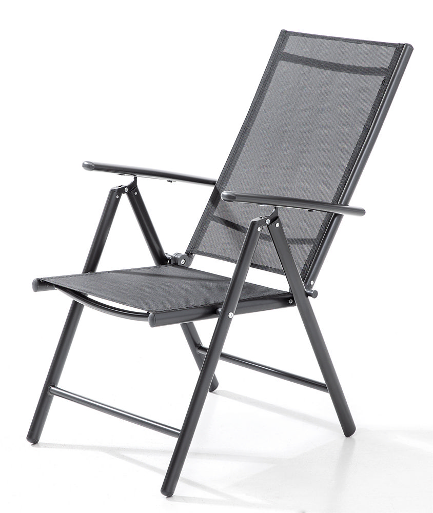 HC Garten & Freizeit Aluminium Klappsessel, 2er Set - Anthrazit