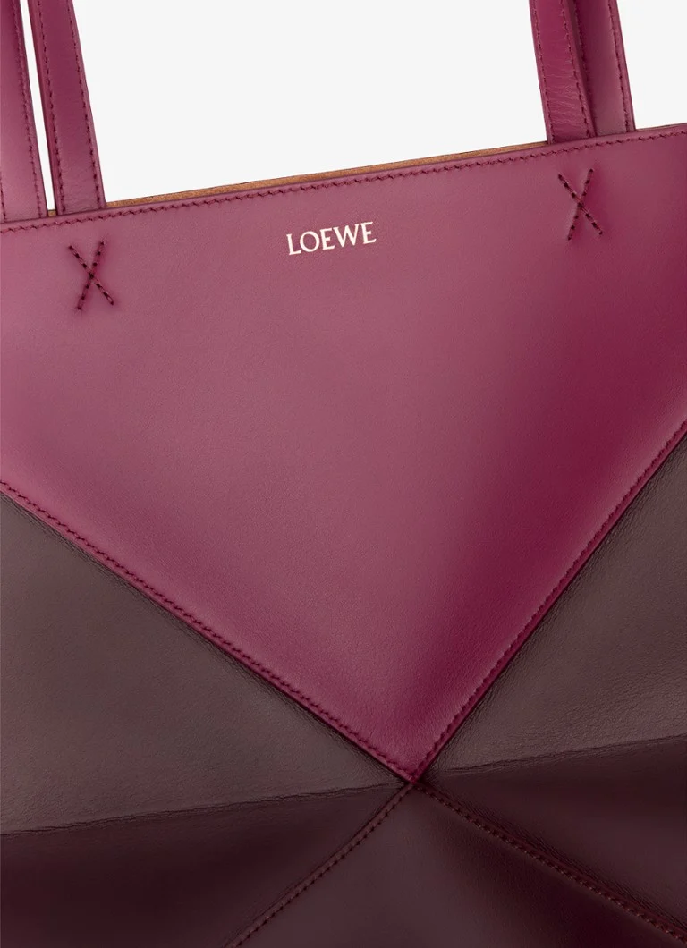 LOEWE Puzzle Fold Keskikokoinen vasikannahkainen ostoskassi