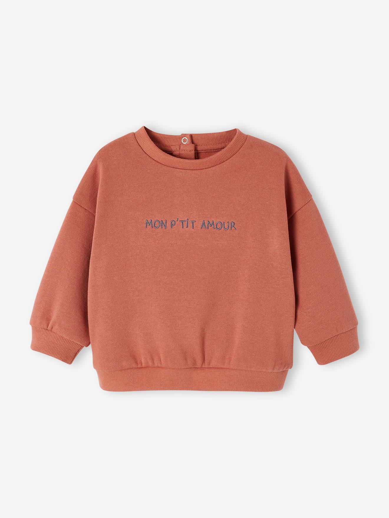 Sweat personnalisable bébé vert de gris
