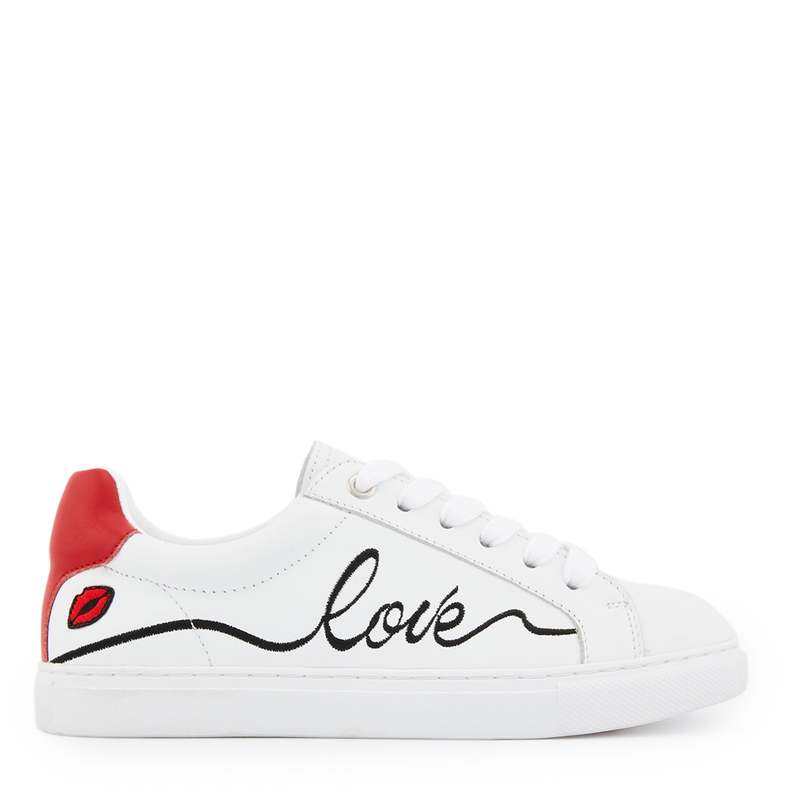 Baskets en cuir Simone love always black ink