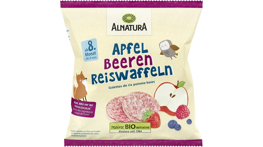 Alnatura Bio Apfel Beeren Reiswaffeln 35 g